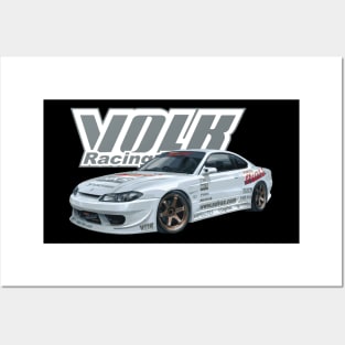 nissan S15 SILVIA spec r Volk Rays TE37 VERTEX DRIFT Posters and Art